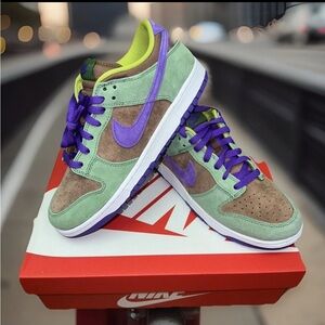 Nike Dunk Low Mens Veneer Green/Brown/Purple Sneakers Sz 9.5 DA1469-200 BNIB